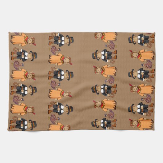 Aap/Pelgrim/Indiaas/Turkije keukenhanddoek (Horizontaal)