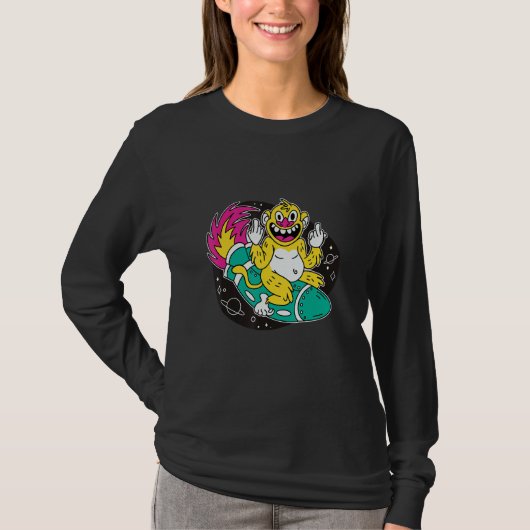 Aap Raket Ruimte T-shirt (Voorkant)