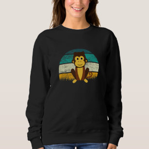 Aap Retro Aap Vintage Chimpansee Wilde Bos Dierent Trui