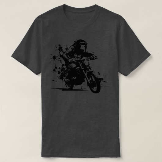 Aap rijden op de motor t-shirt (Design voorkant)