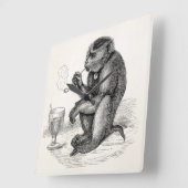  aap Roken pijp apen Dier Vierkante Klok (Hoek)