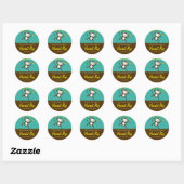 Aap Ronde Boekplaten Sticker (Vel)