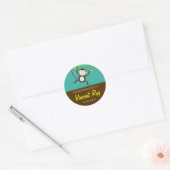 Aap Ronde Boekplaten Sticker (Envelop)