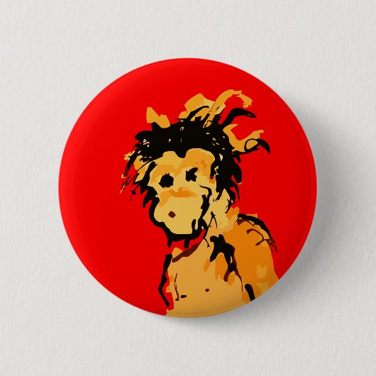 aap ronde button 5,7 cm (Voorkant)
