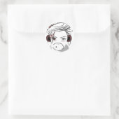 aap. ronde sticker (Tas)