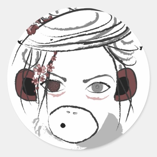aap. ronde sticker (Voorkant)