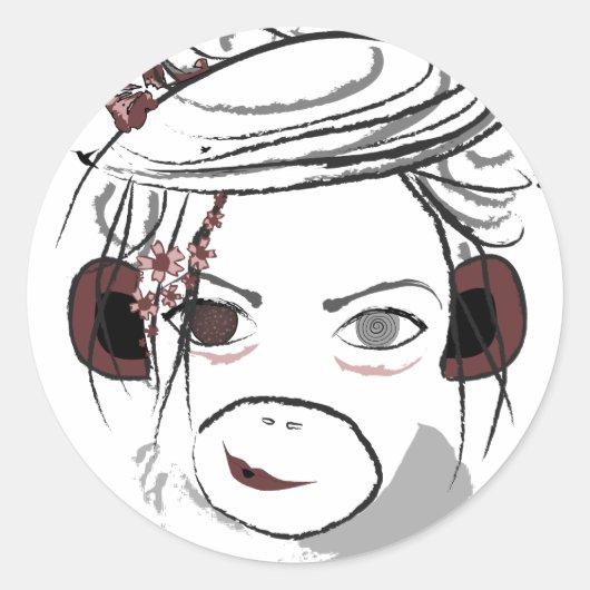 aap. ronde sticker (Voorkant)