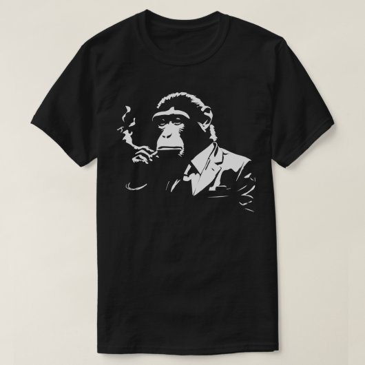 Aap rookt t-shirt (Design voorkant)