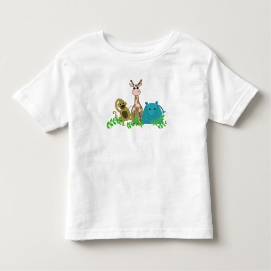 aap, roze Giraffe en hippo Kinder Shirts (Voorkant)