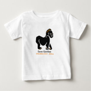 Aap -Save GORILLAS -Bedreigde dier grafiek-