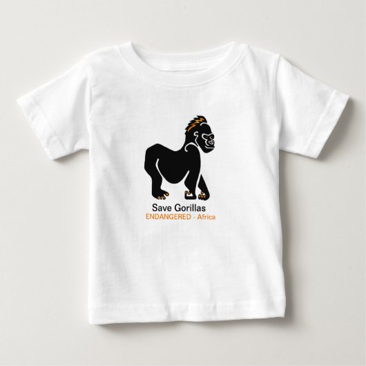 Aap -Save GORILLAS -Bedreigde dier grafiek- (Voorkant)