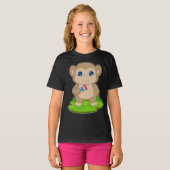 Aap schildert verfkwast Schilderen T-shirt (Voorkant volledig)