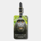 Aap Selfie Bagagelabel (Voorkant verticaal)