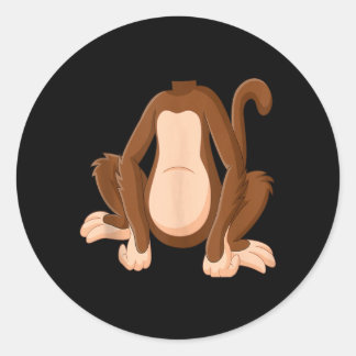 Aap Shirt Kinderen Mannen Vrouwen Aap Kostuum Ronde Sticker