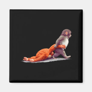Aap slaat baby grafisch kleine stomp grote liefde  magneet