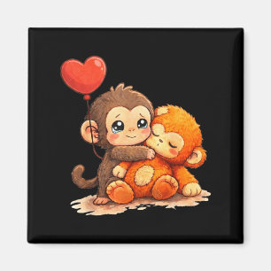 Aap slaat baby schattige baby grappig dier grote l magneet