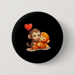 Aap slaat baby schattige baby grappig dier grote l ronde button 5,7 cm