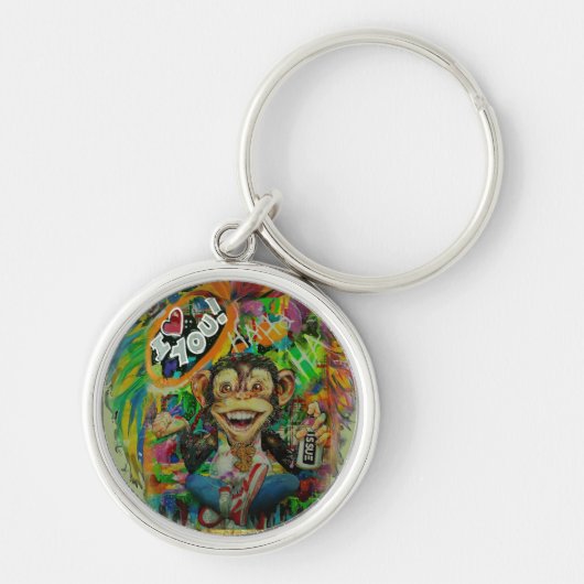 Aap sleutel ketting sleutelhanger (Voorkant)