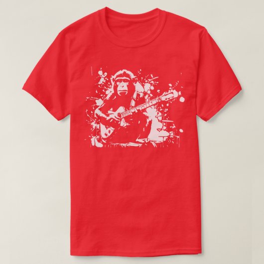 Aap speelt gitaar t-shirt (Design voorkant)