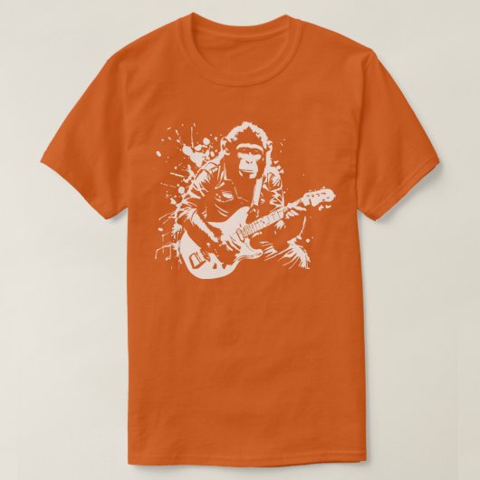 Aap speelt gitaar t-shirt (Design voorkant)