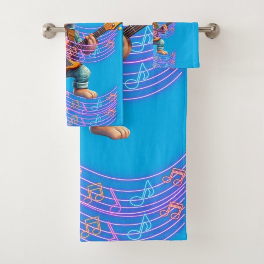 Aap speelt muziek Handdoek (Insitu)