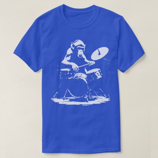 Aap speelt op de drums t-shirt (Design voorkant)