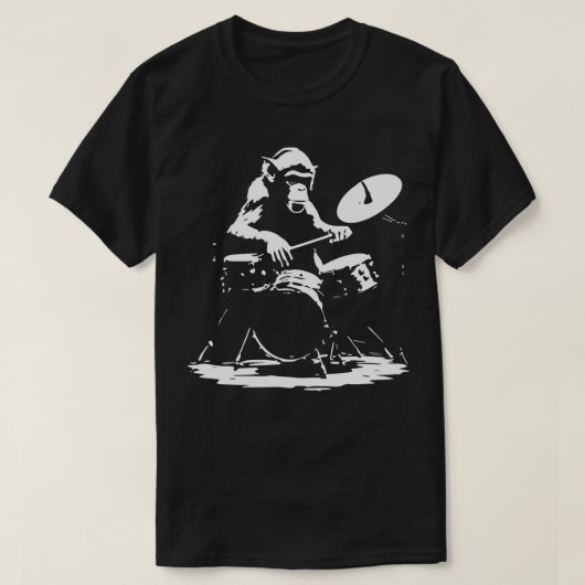 Aap speelt op de drums t-shirt (Design voorkant)