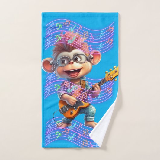 Aap spelen muzikale handdoek (Handdoek)