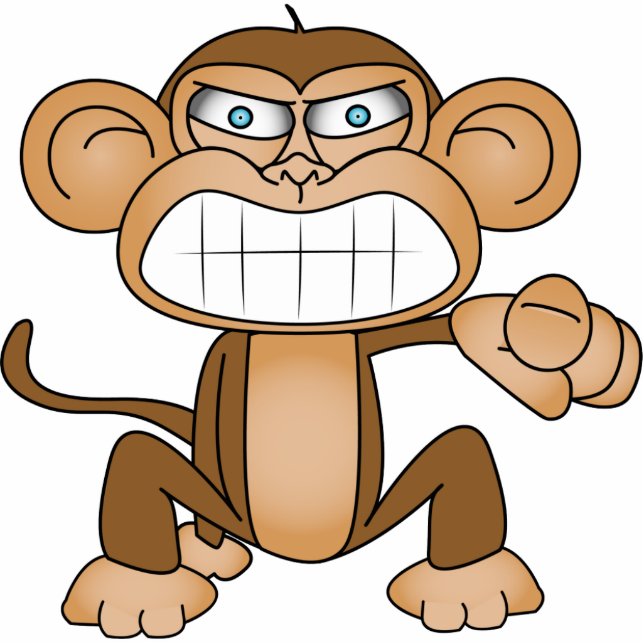 aap staand fotobeeldje  (Voorkant)