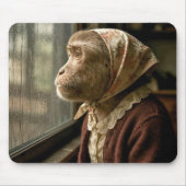 Aap staart naar de regen muismat (Voorkant)