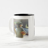 aap tweekleurige koffiemok (Voorkant links)