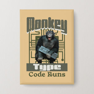 Aap Type, Code Loopt Grappig Full-Stack Ontwikkela Button