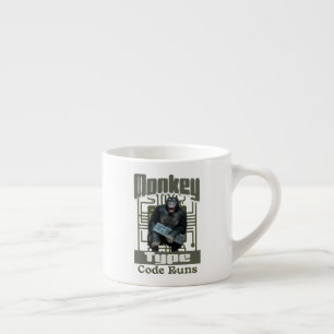 Aap Type, Code Loopt Grappig Full-Stack Ontwikkela Espresso Kop