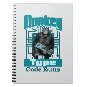 Aap Type, Code Loopt Grappig Full-Stack Ontwikkela Notitieboek