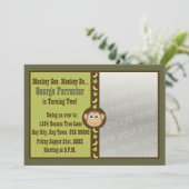 Aap Verjaardag Foto Kaart (Staand voorkant)