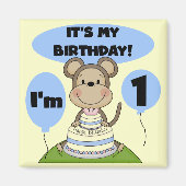 Aap Verjaardag Jongen 1e Magneet (Voorkant)