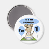 Aap Verjaardag Jongen 1e Magneet (Voorkant / Achterkant)