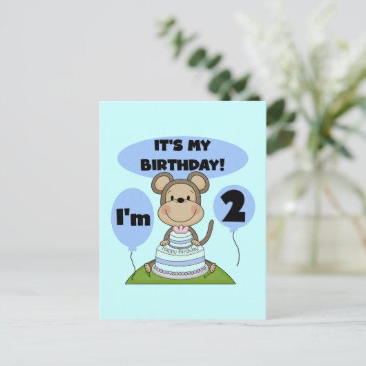 Aap Verjaardag Jongen 2e Tshirts en geschenken Briefkaart (Staand voorkant)