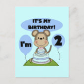 Aap Verjaardag Jongen 2e Tshirts en geschenken Briefkaart (Voorkant)