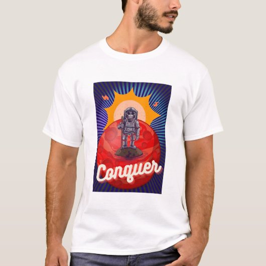aap verovert de rode planeet t-shirt (Voorkant)