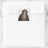 aap vierkante sticker (Tas)