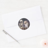 aap voor het skelet ronde sticker (Envelop)
