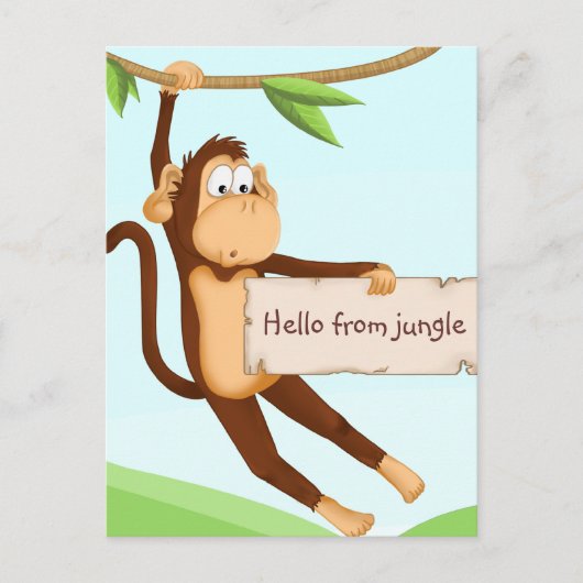 aap voor kinderen briefkaart (Voorkant)