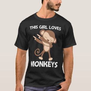 Aap voor meisjes Moeder Aap Dierenpark Wild Dier T-shirt