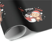 aap waar ik van hou... veel Snowman Pun Cadeaupapier (Rol Hoek)