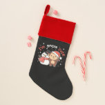 aap waar ik van hou... veel Snowman Pun Kerstsok<br><div class="desc">Kute aap met sneeuwman. Ik hou veel van je sneeuw - een sneeuwpun voor de winter en de kerst. Een warme groet in het koude seizoen voor de feestdagen. Kerstaap met sneeuwpop.</div>