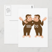 aap zie aap do (1) briefkaart (Voorkant / Achterkant)