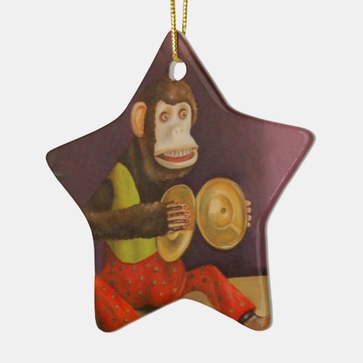 aap zie aap doen keramisch ornament (Links)