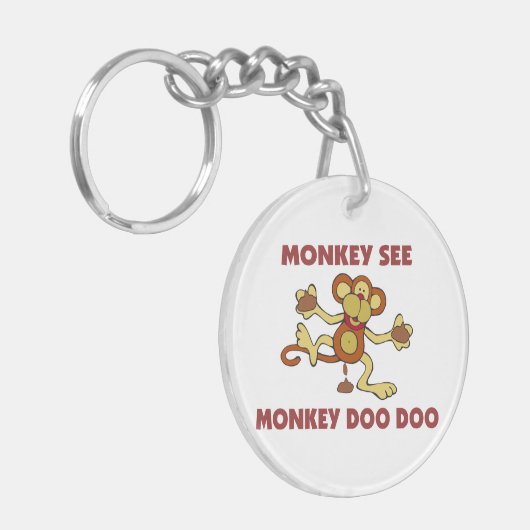 aap zie aap doo doo sleutelhanger (Voorkant Links)