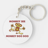 aap zie aap doo doo sleutelhanger (Achterkant)